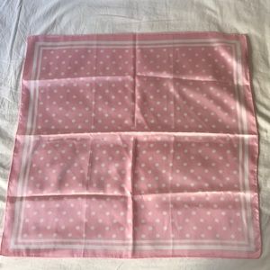 H&M Scarf neckerchief baby pink polka dot white